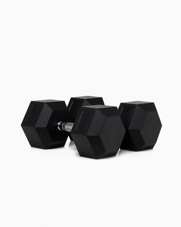 Haltères de fitness Softee Hexagonal 15 kg Noir